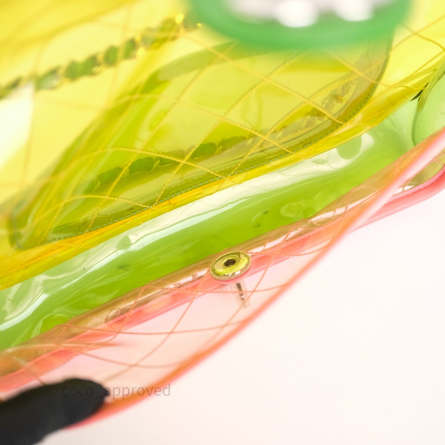 Chanel Coco Splash Flap Bag PVC Lambskin Pink/Yellow/Green Silver Hardware