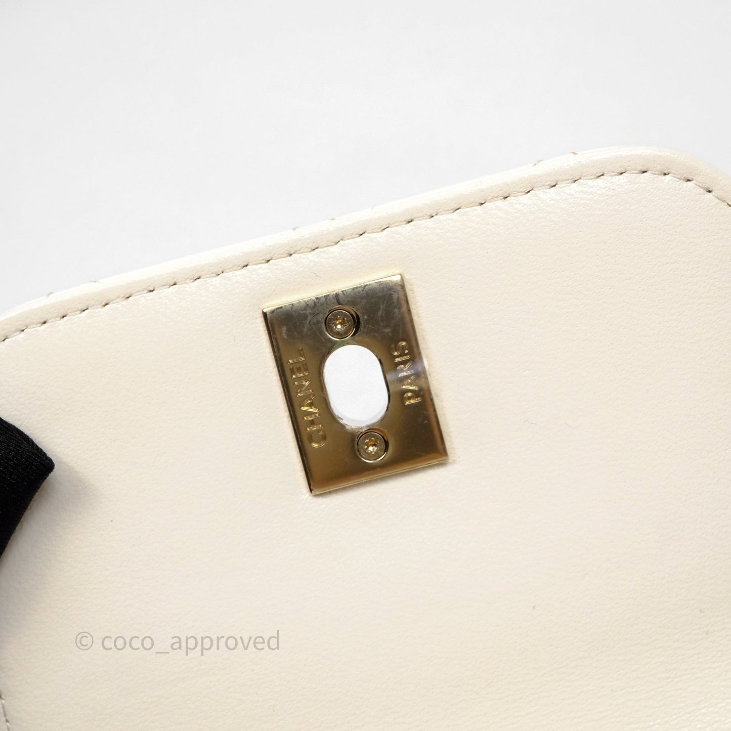 Chanel Mini Quilted Trendy CC Clutch With Chain White Lambskin Gold Hardware