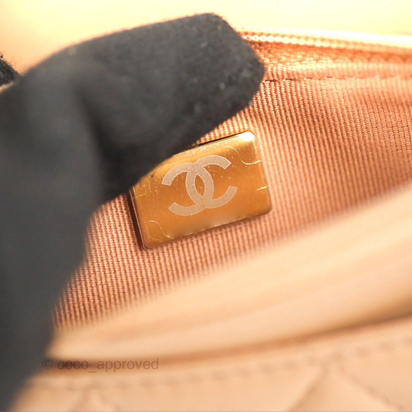 Chanel Quilted Wallet on Chain WOC Adjustable Chain Beige Lambskin Aged Gold Hardware 22K