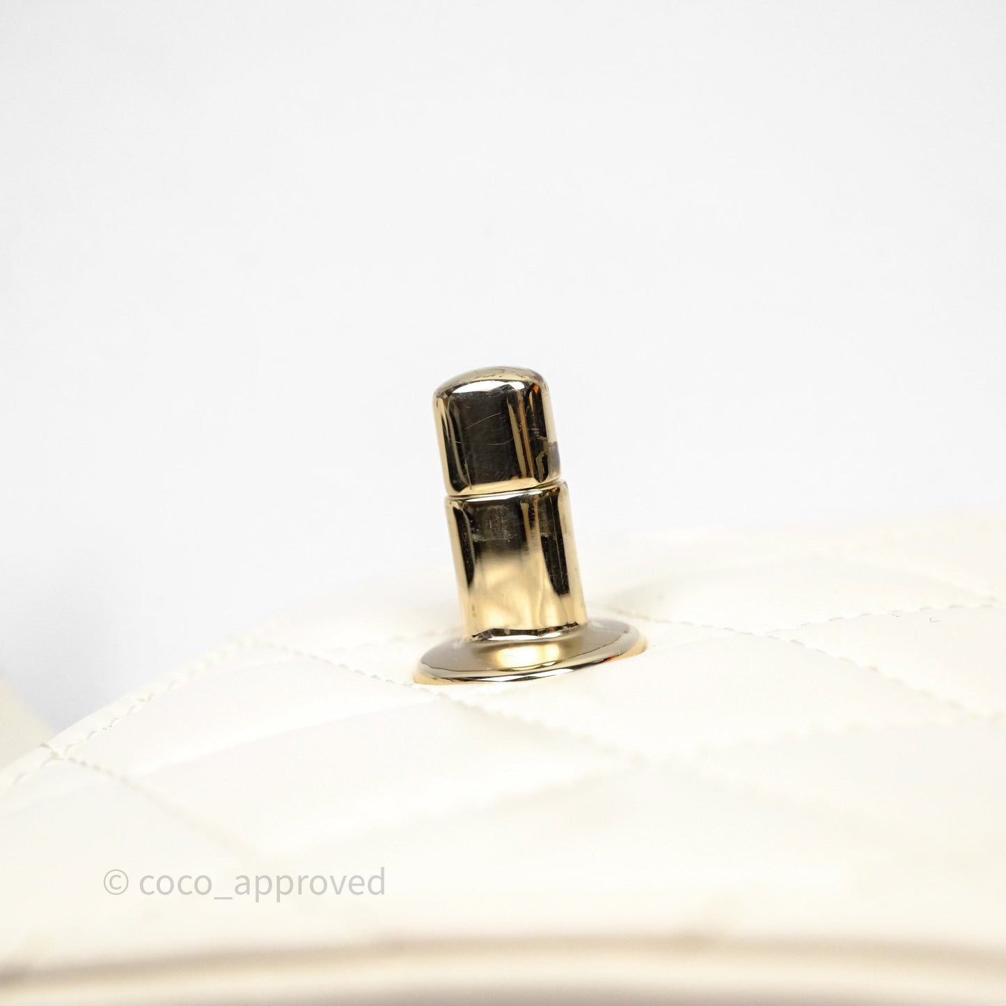 Chanel Mini Quilted Trendy CC Clutch With Chain White Lambskin Gold Hardware