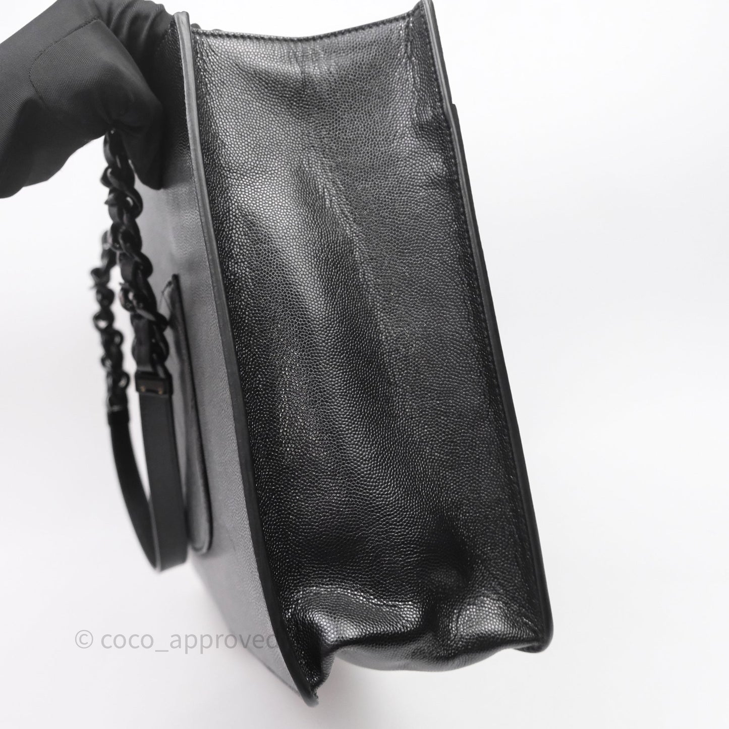 Chanel So Black Quilted Caviar Tote bag