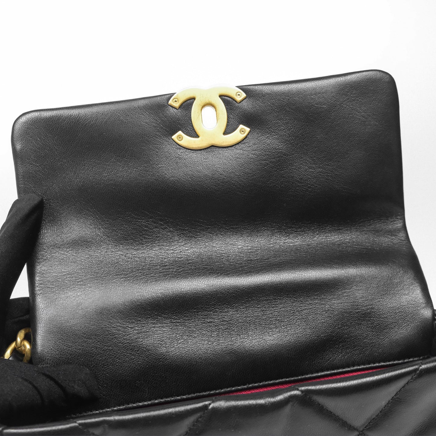 Chanel 19 Small Black Goatskin Mixed Hardware