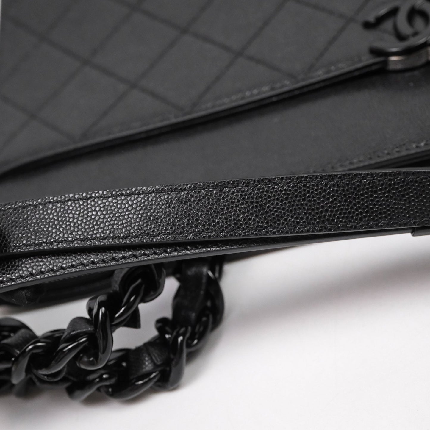 Chanel So Black Quilted Caviar Tote bag