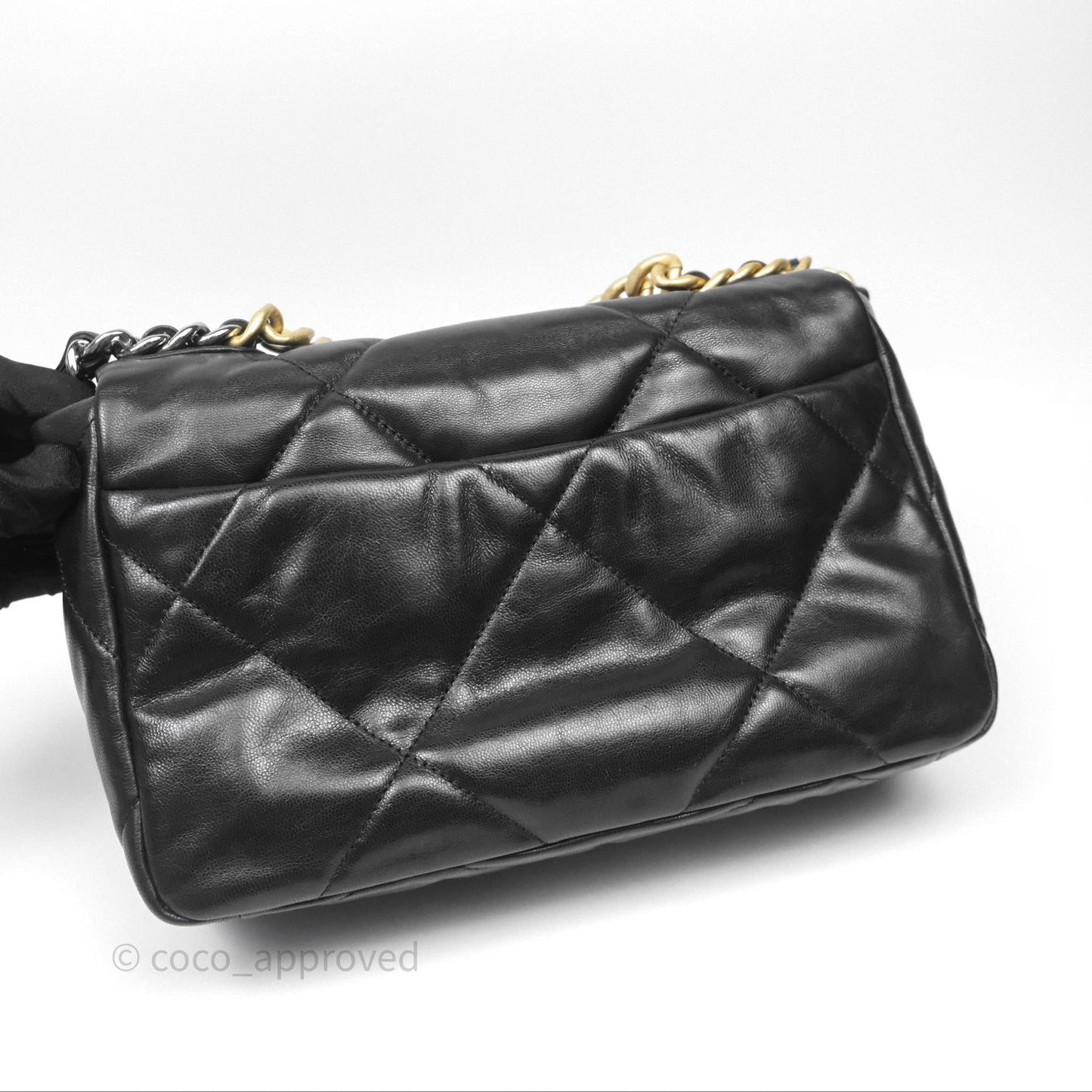 Chanel 19 Small Black Goatskin Mixed Hardware