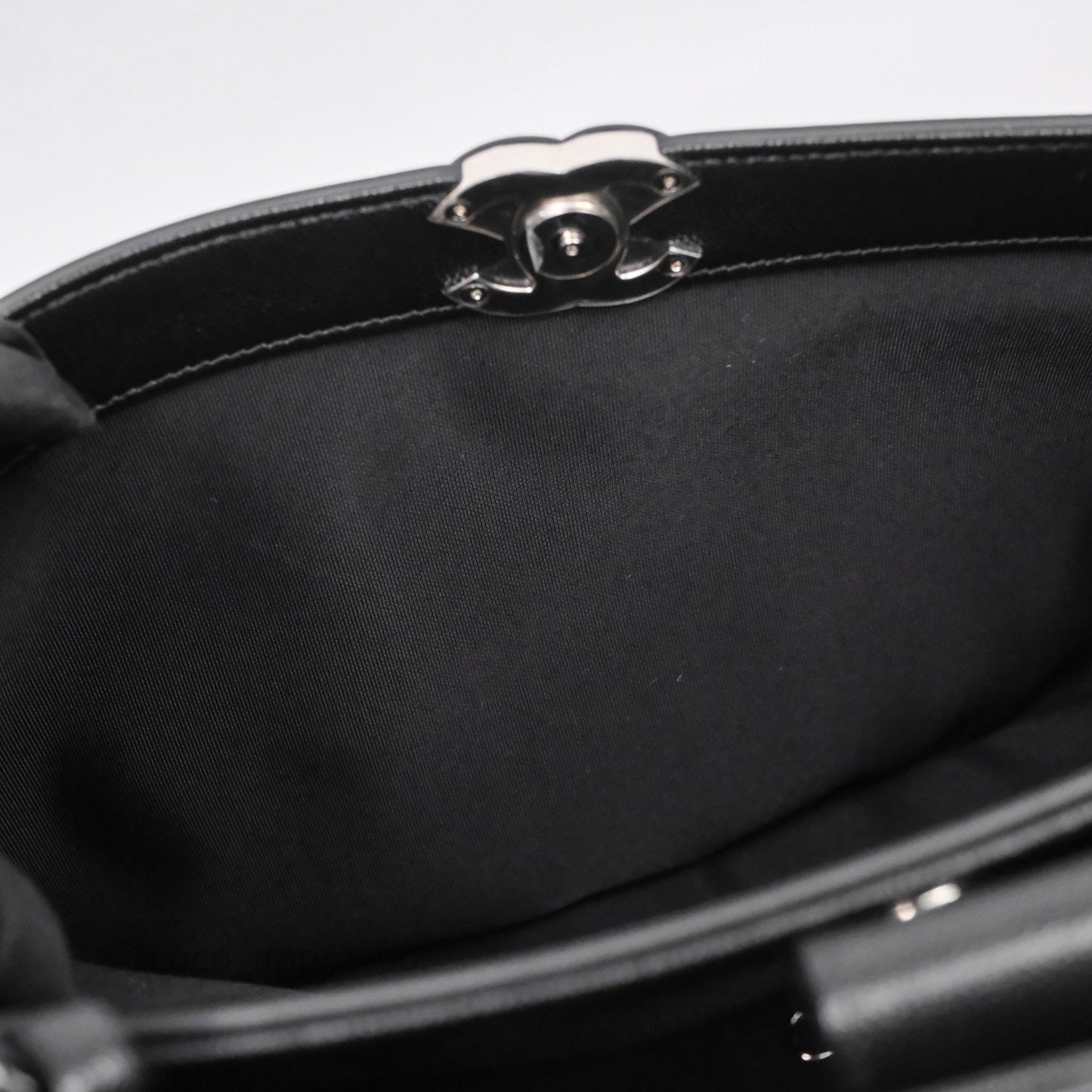 Chanel So Black Quilted Caviar Tote bag