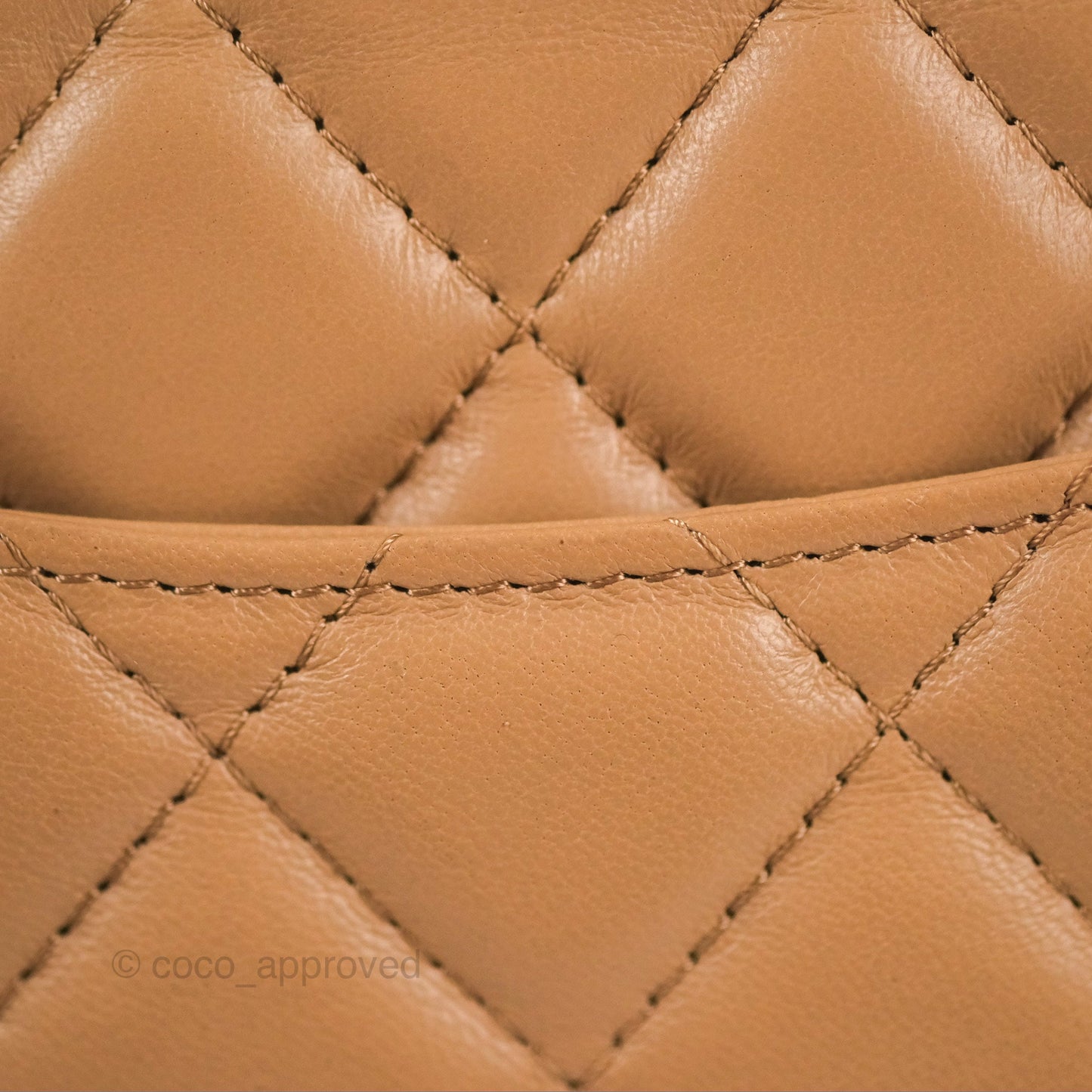 Chanel Quilted Wallet on Chain WOC Adjustable Chain Beige Lambskin Aged Gold Hardware 22K