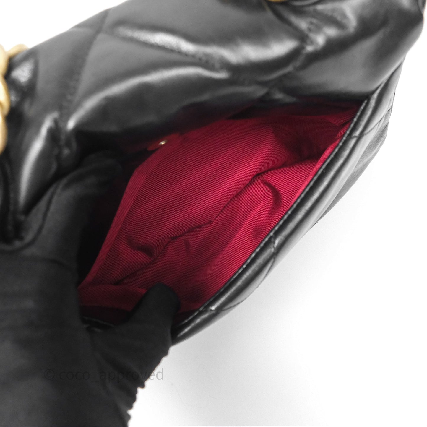 Chanel 19 Small Black Goatskin Mixed Hardware