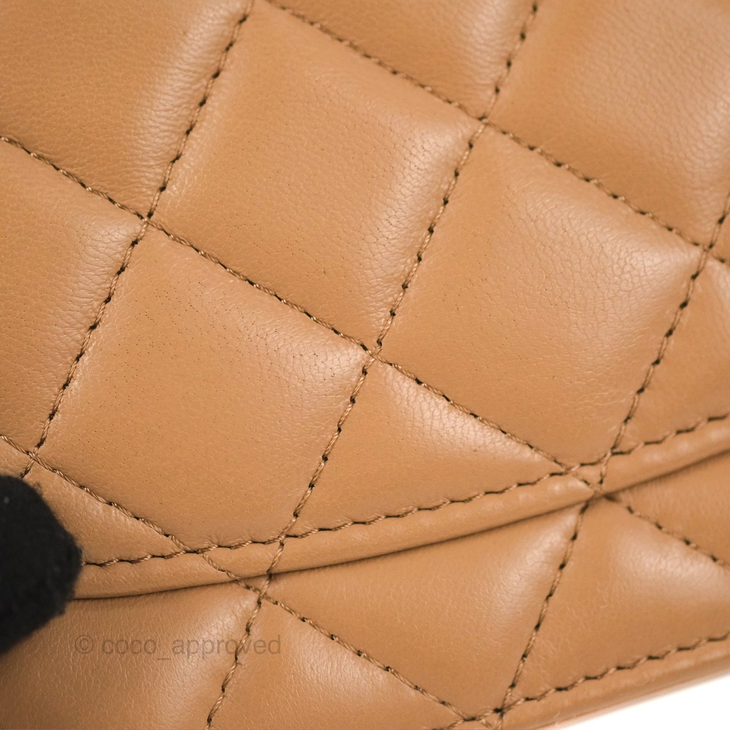 Chanel Quilted Wallet on Chain WOC Adjustable Chain Beige Lambskin Aged Gold Hardware 22K