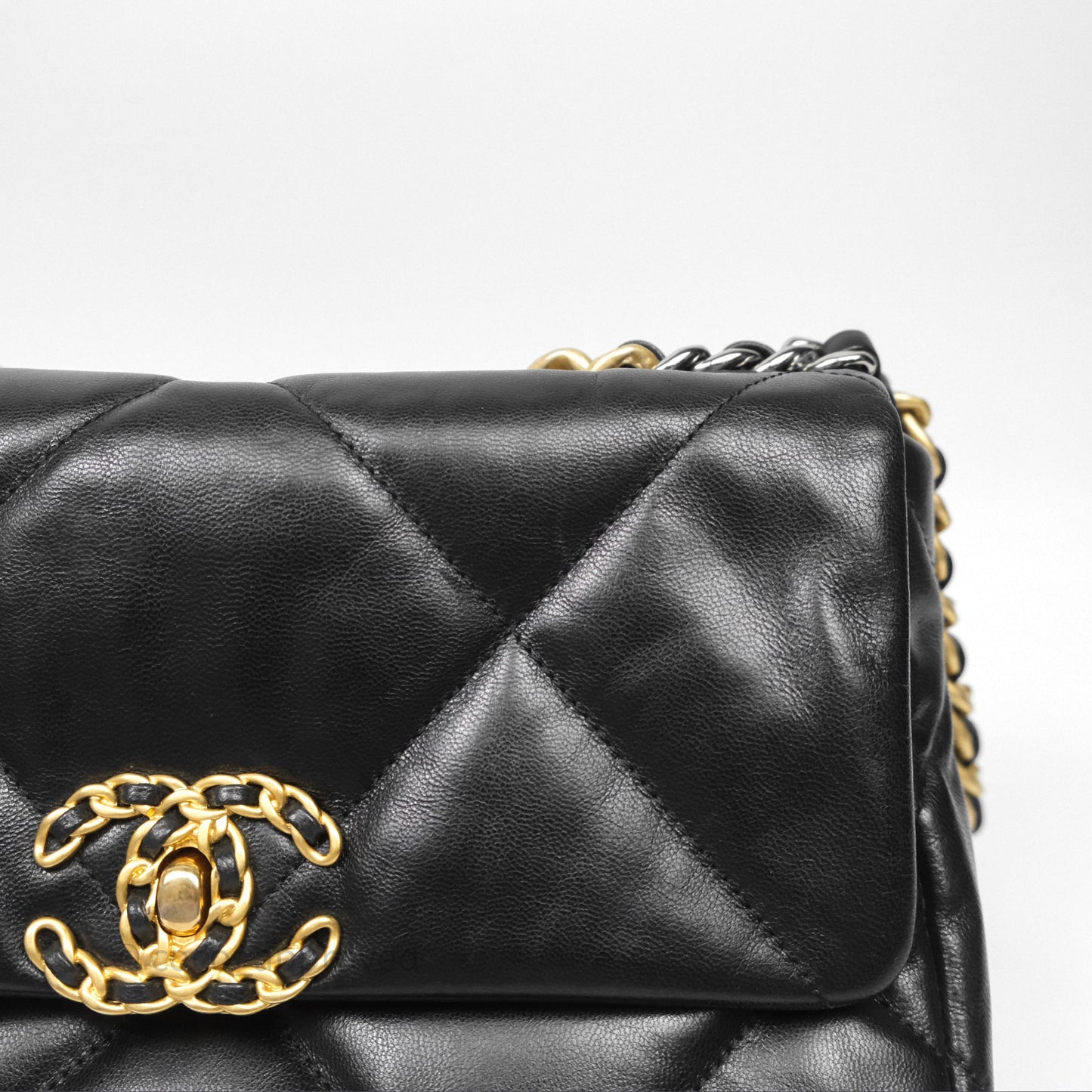 Chanel 19 Small Black Goatskin Mixed Hardware