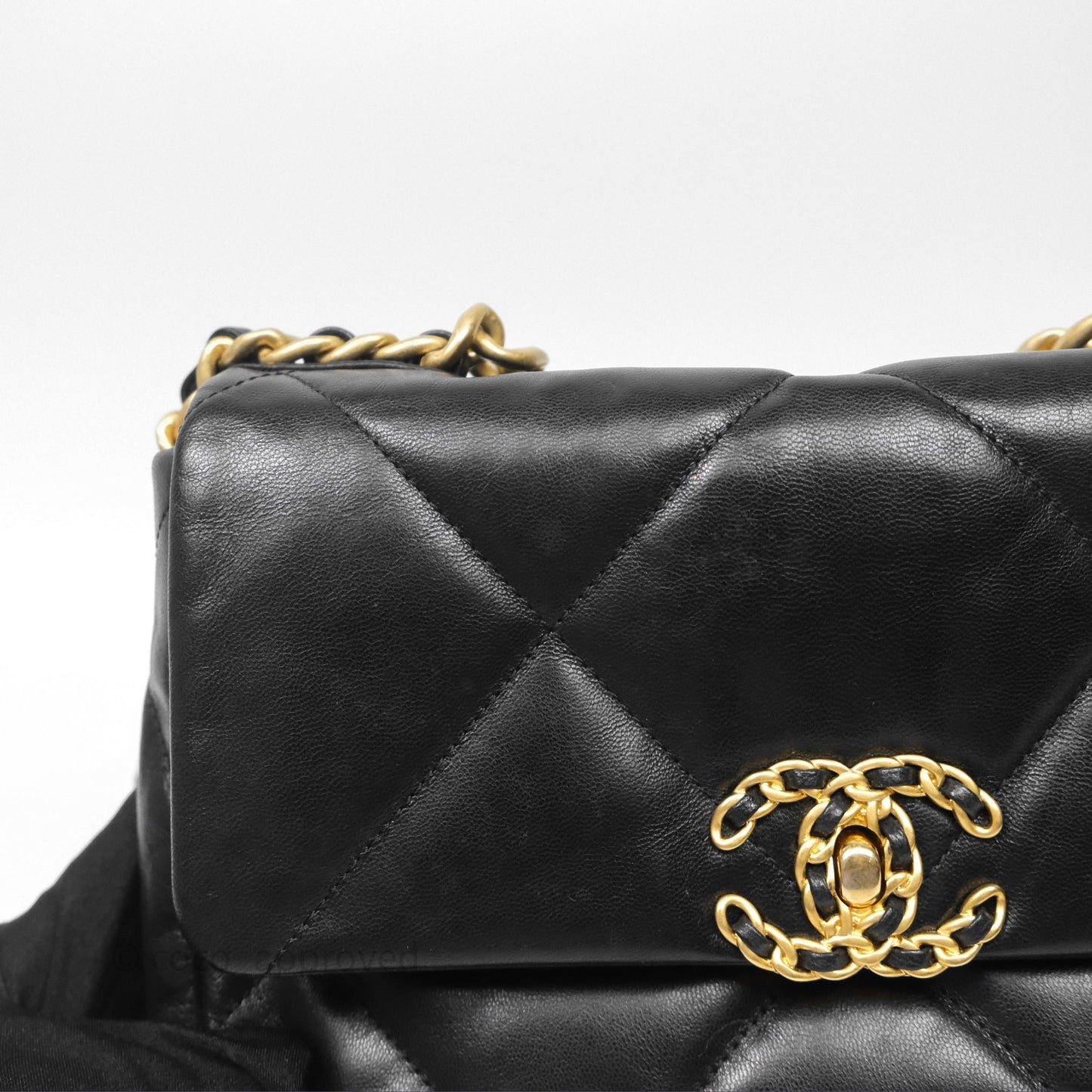 Chanel 19 Small Black Goatskin Mixed Hardware