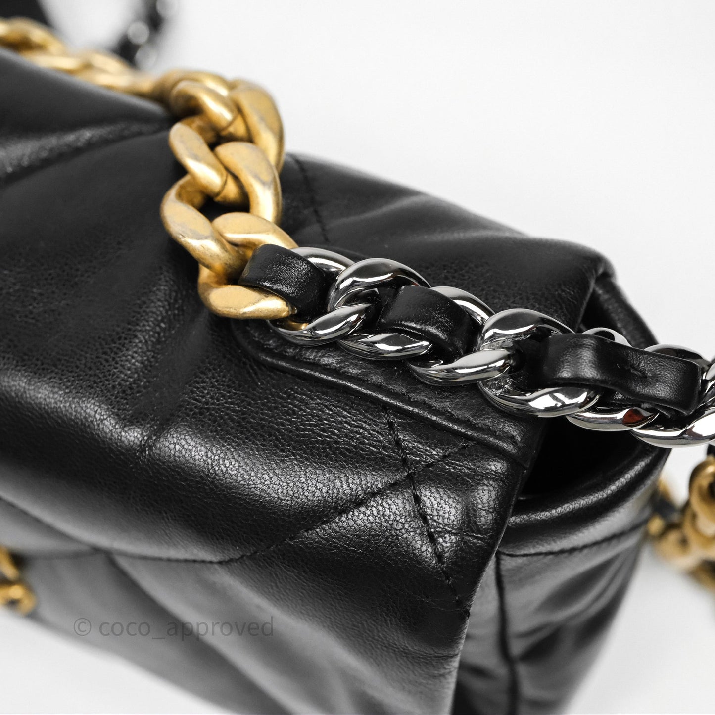 Chanel 19 Small Black Goatskin Mixed Hardware