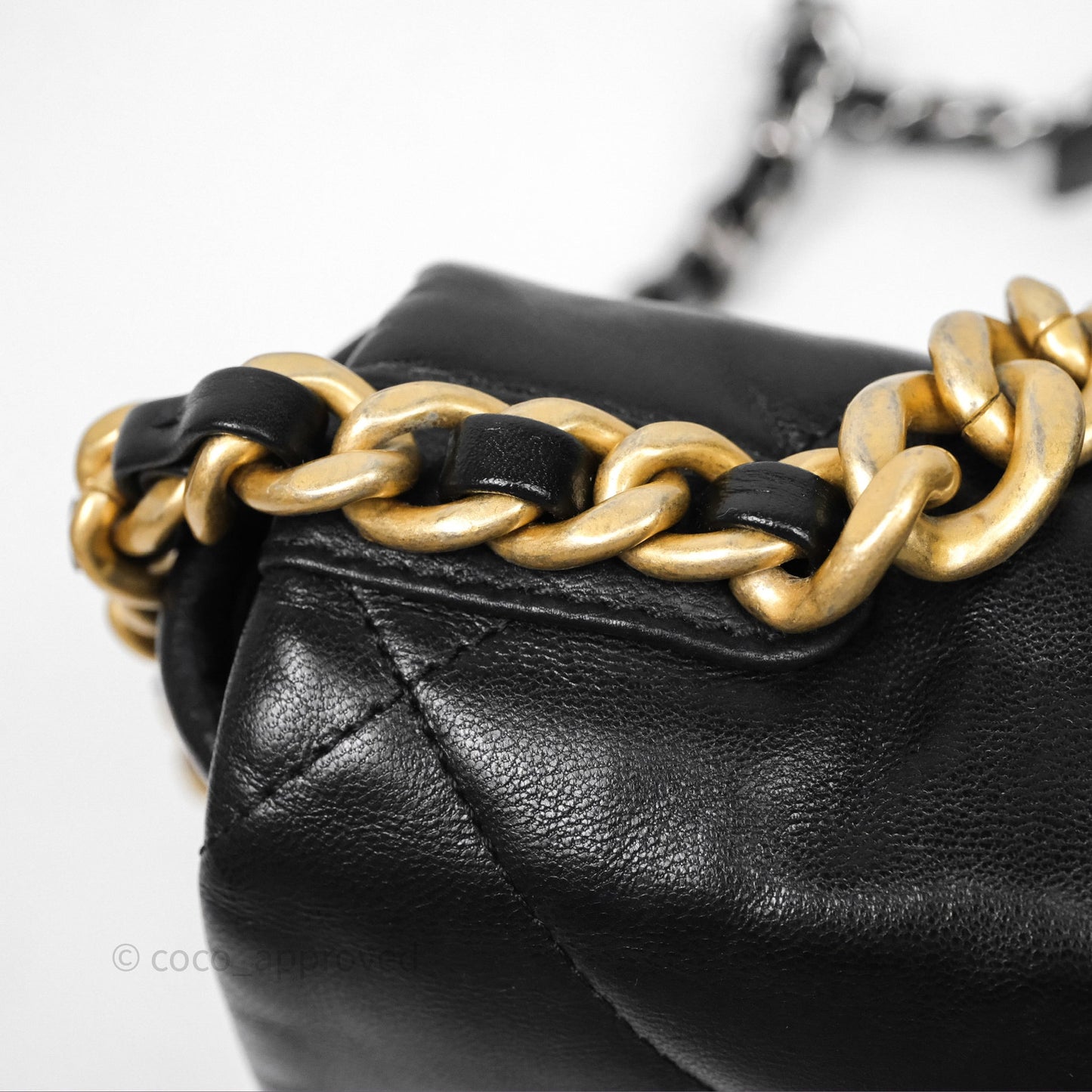 Chanel 19 Small Black Goatskin Mixed Hardware