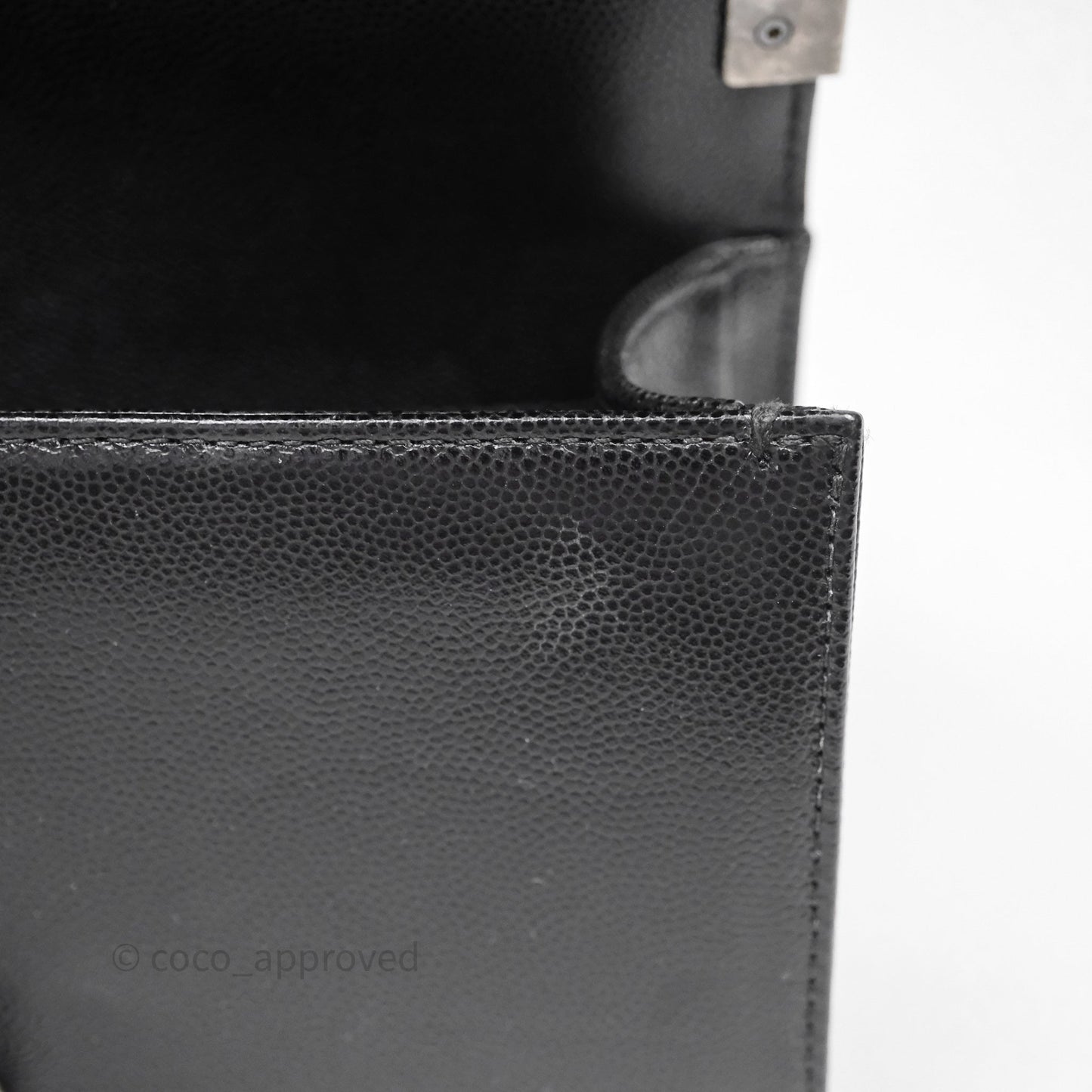 Chanel Small Boy Quilted Black Caviar Ruthenium Hardware