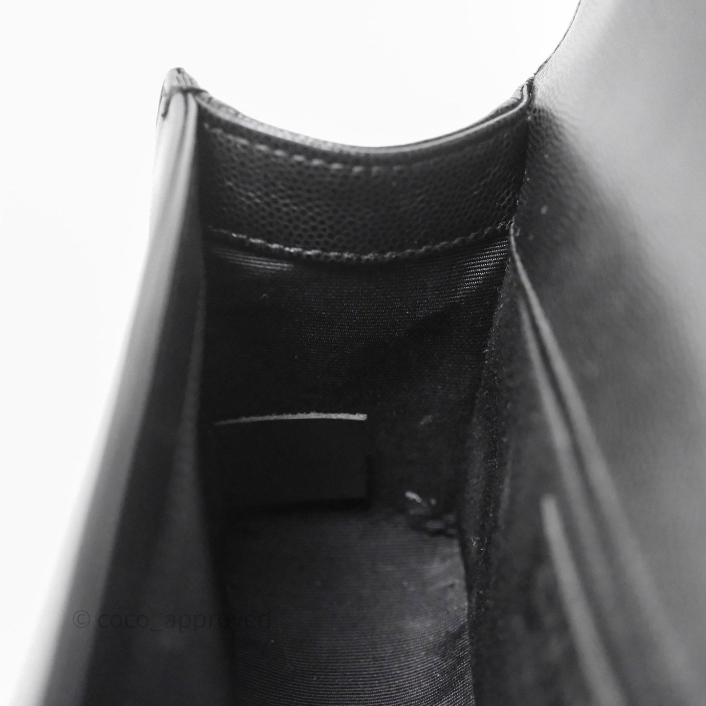 Chanel Small Boy Quilted Black Caviar Ruthenium Hardware