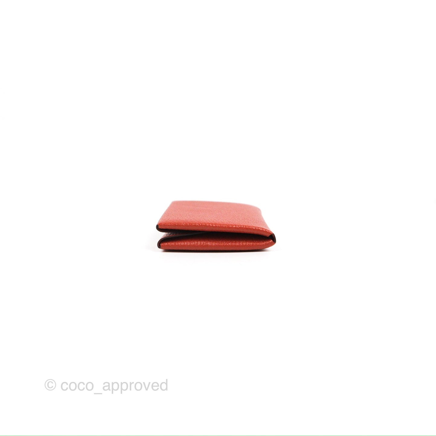 Hermès Calvi Duo Compact Card Holder Cuivre Chevre Mysore