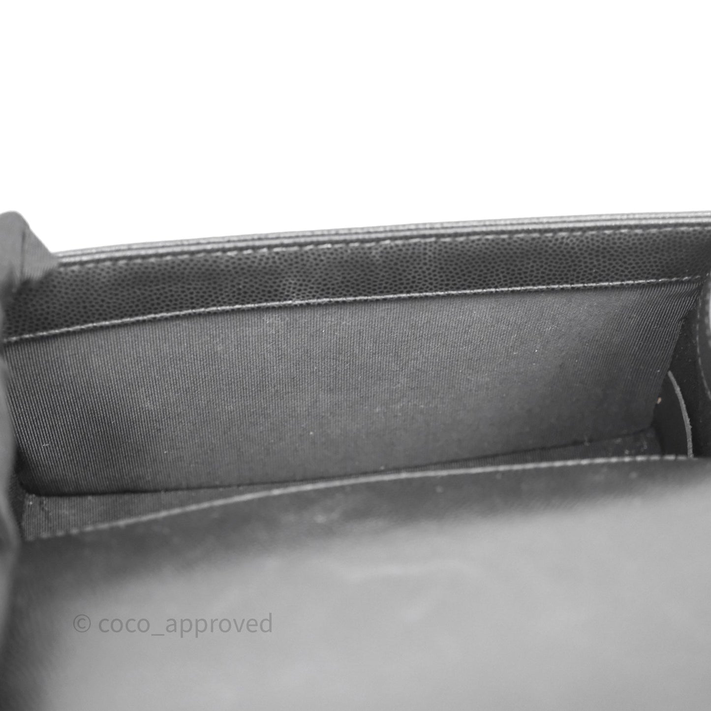 Chanel Small Boy Quilted Black Caviar Ruthenium Hardware