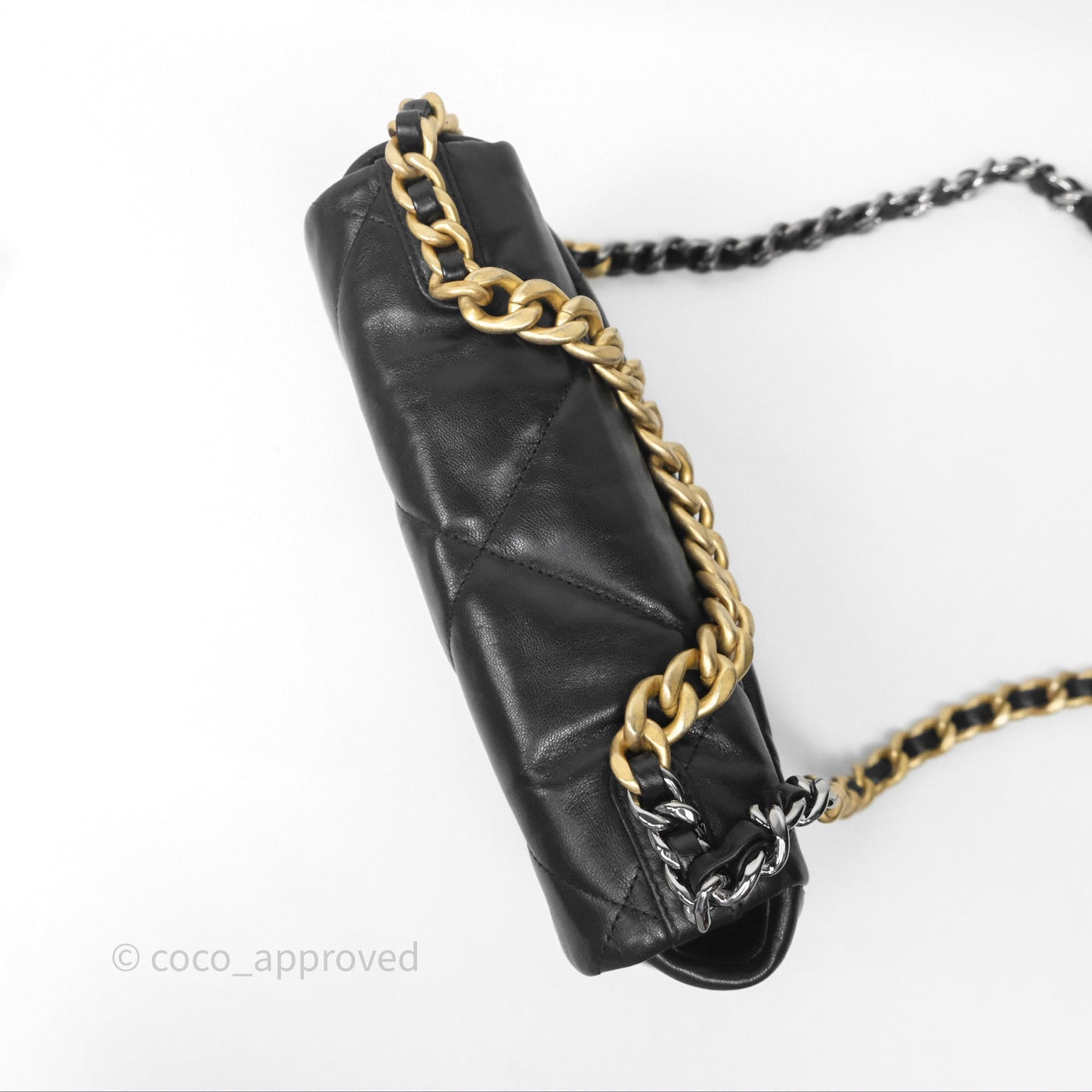 Chanel 19 Small Black Goatskin Mixed Hardware