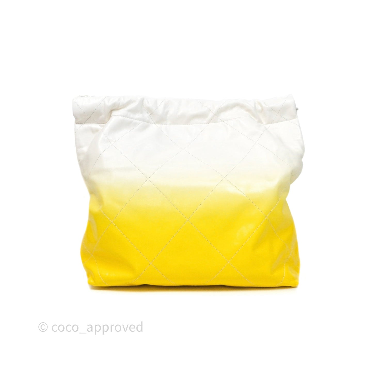 Chanel 22 Small Patent Gradient Calfskin White Yellow