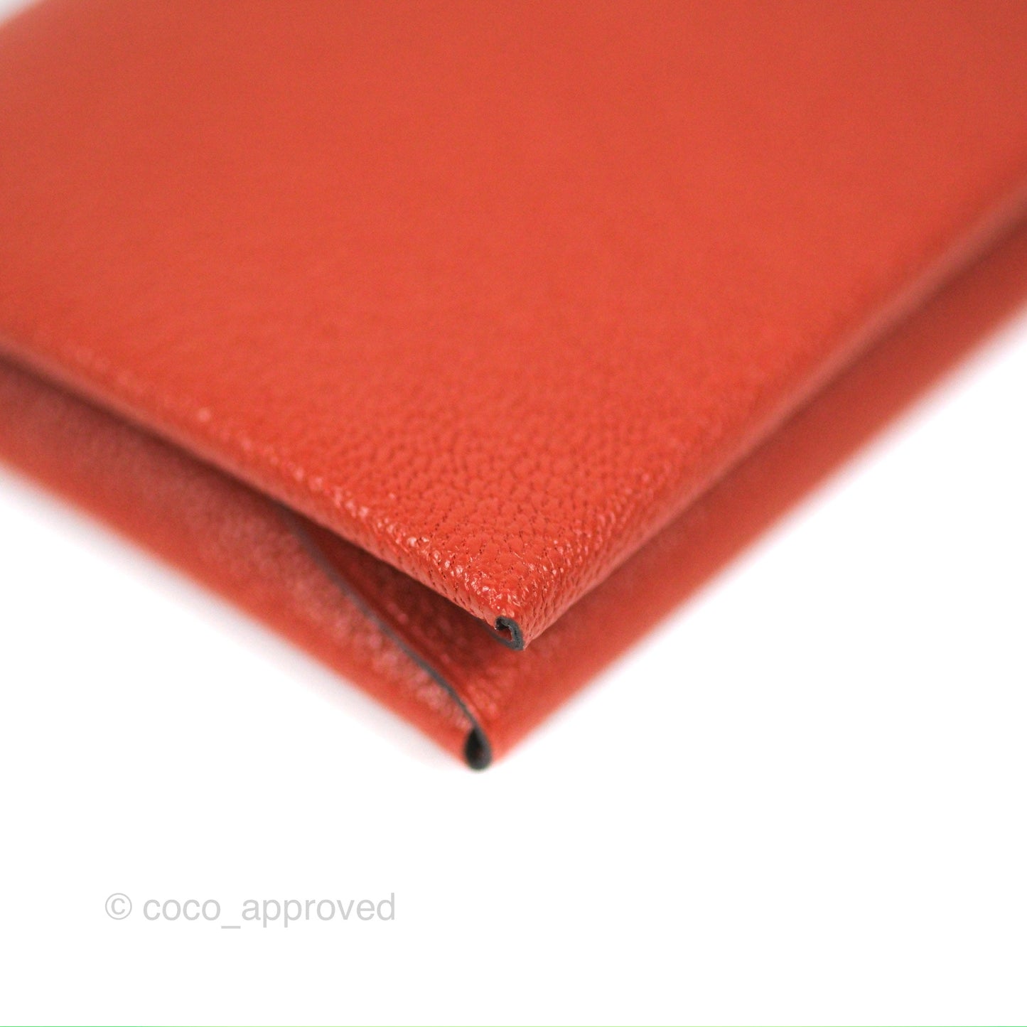 Hermès Calvi Duo Compact Card Holder Cuivre Chevre Mysore