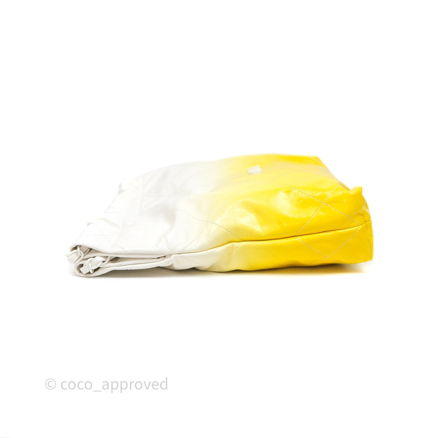 Chanel 22 Small Patent Gradient Calfskin White Yellow