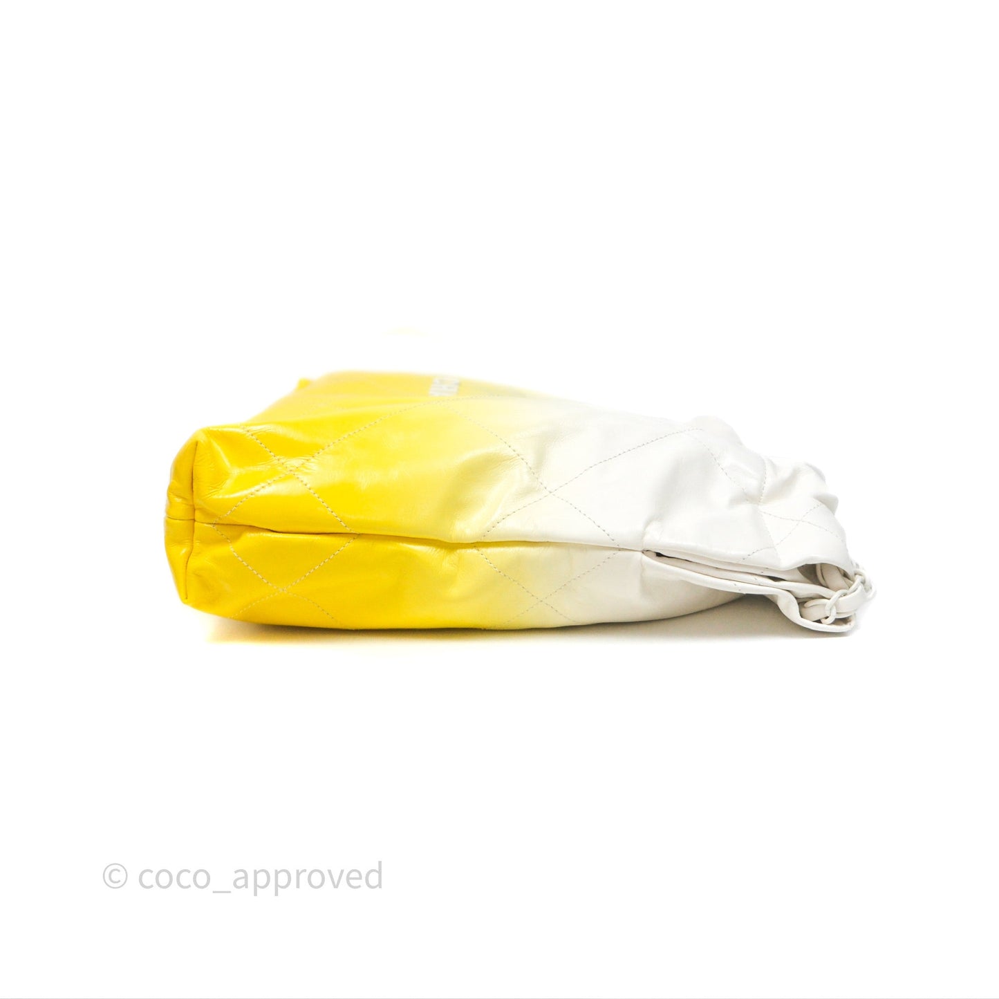 Chanel 22 Small Patent Gradient Calfskin White Yellow