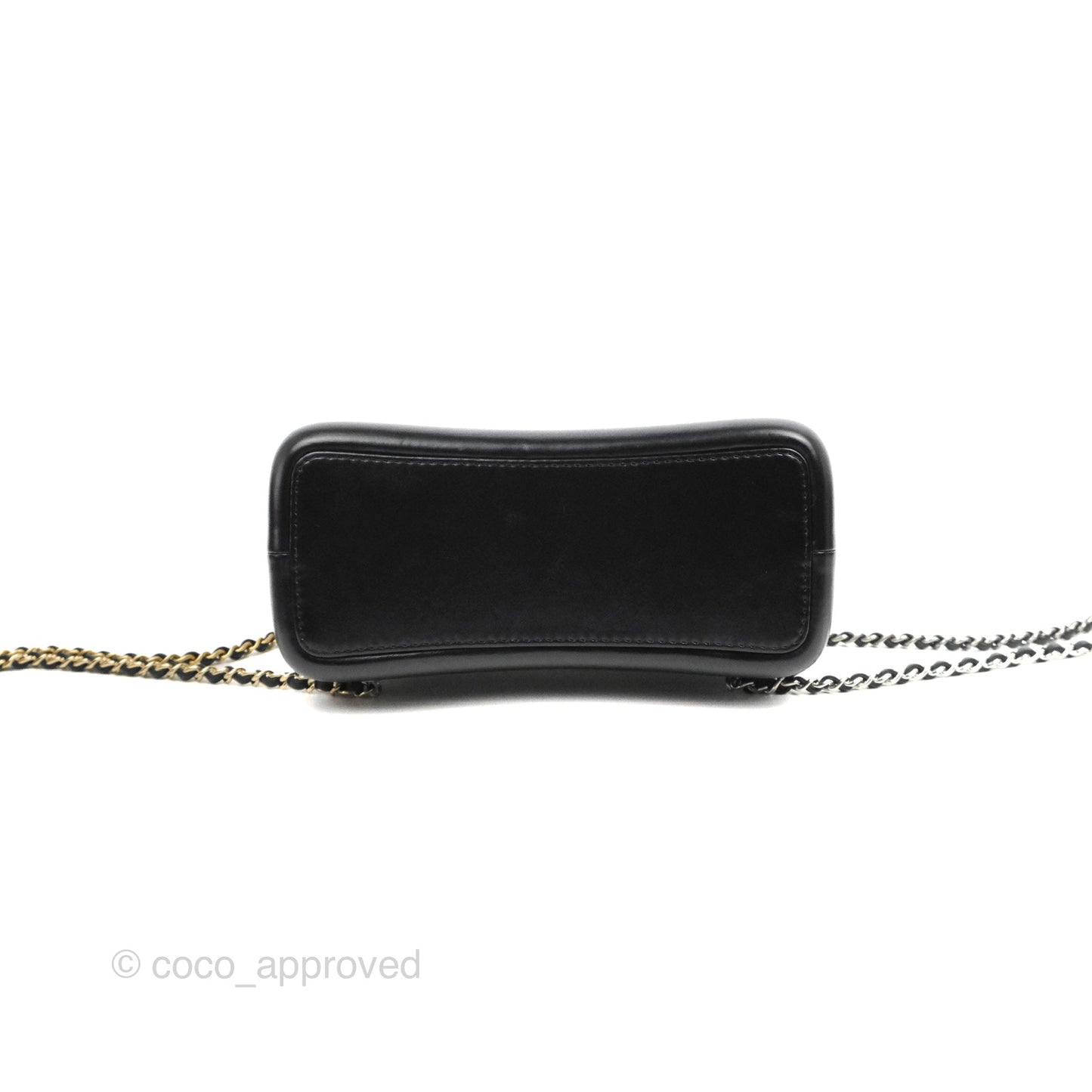 Chanel Small Gabrielle Backpack White Black Aged Calfskin
