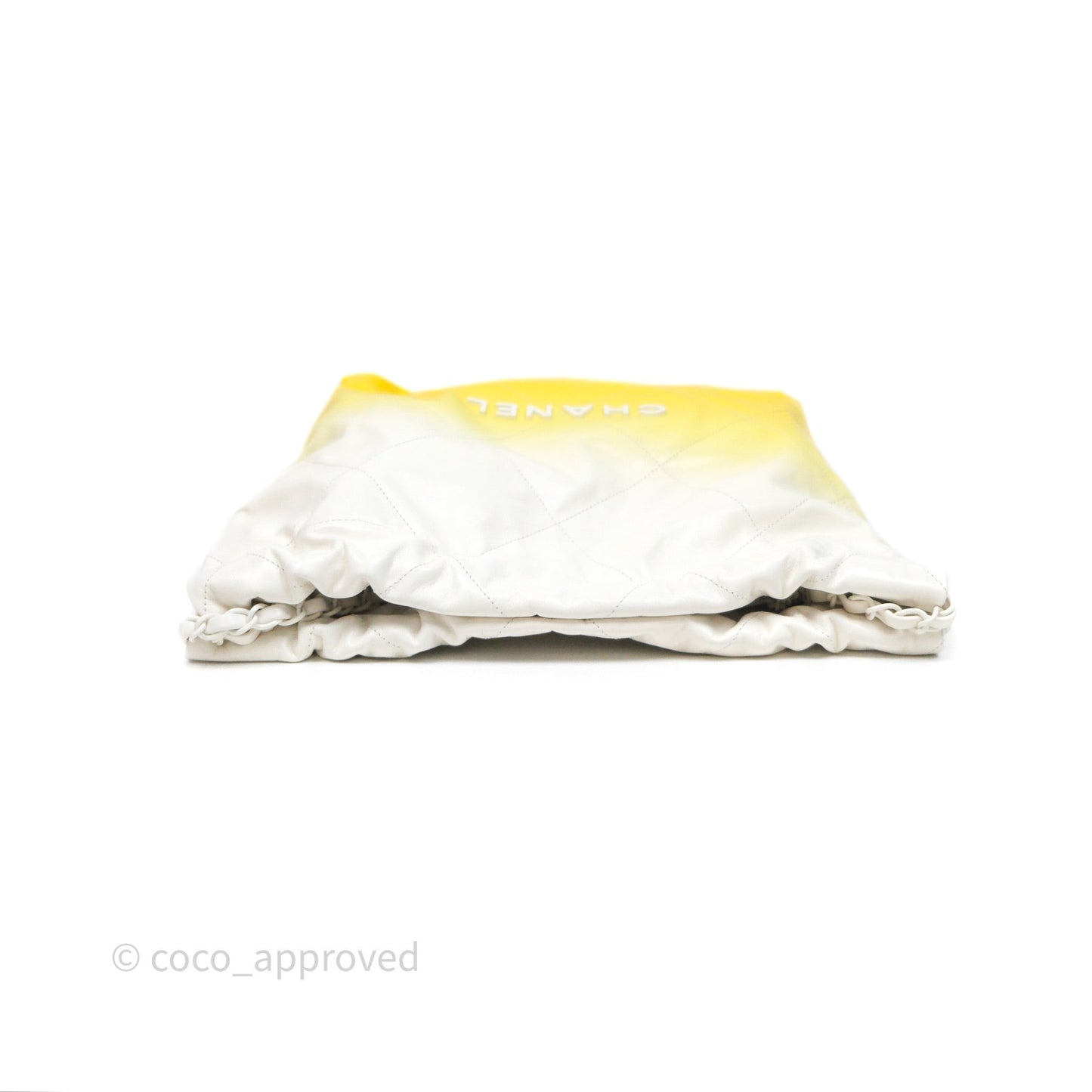 Chanel 22 Small Patent Gradient Calfskin White Yellow