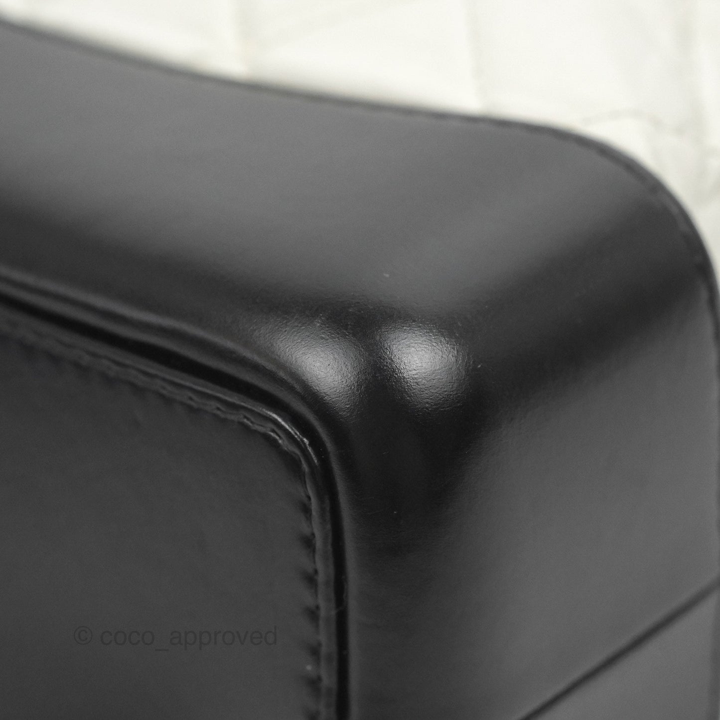 Chanel Small Gabrielle Backpack White Black Aged Calfskin