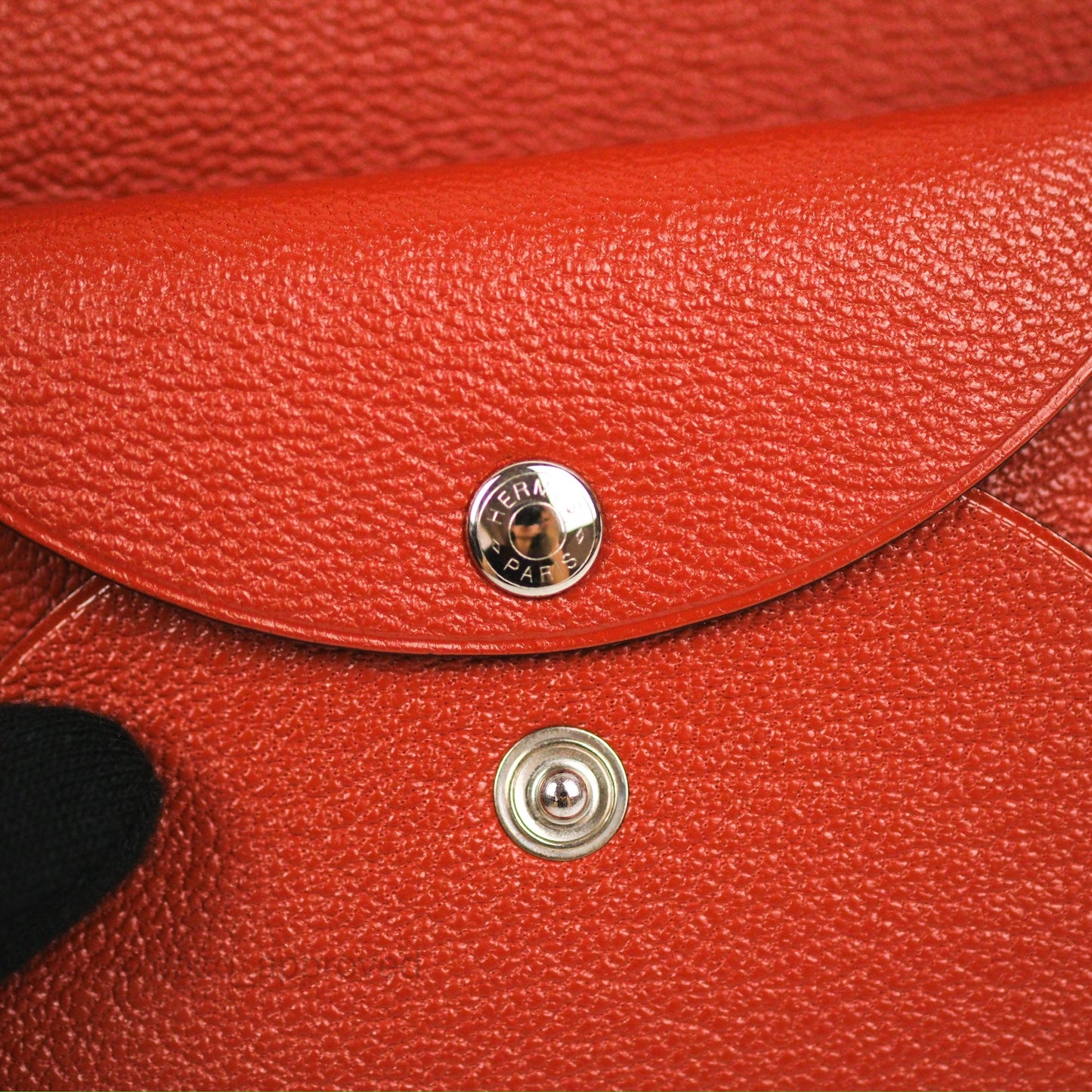 Hermès Calvi Duo Compact Card Holder Cuivre Chevre Mysore
