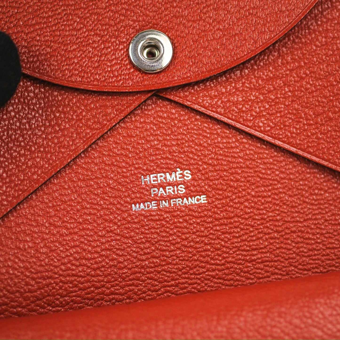 Hermès Calvi Duo Compact Card Holder Cuivre Chevre Mysore