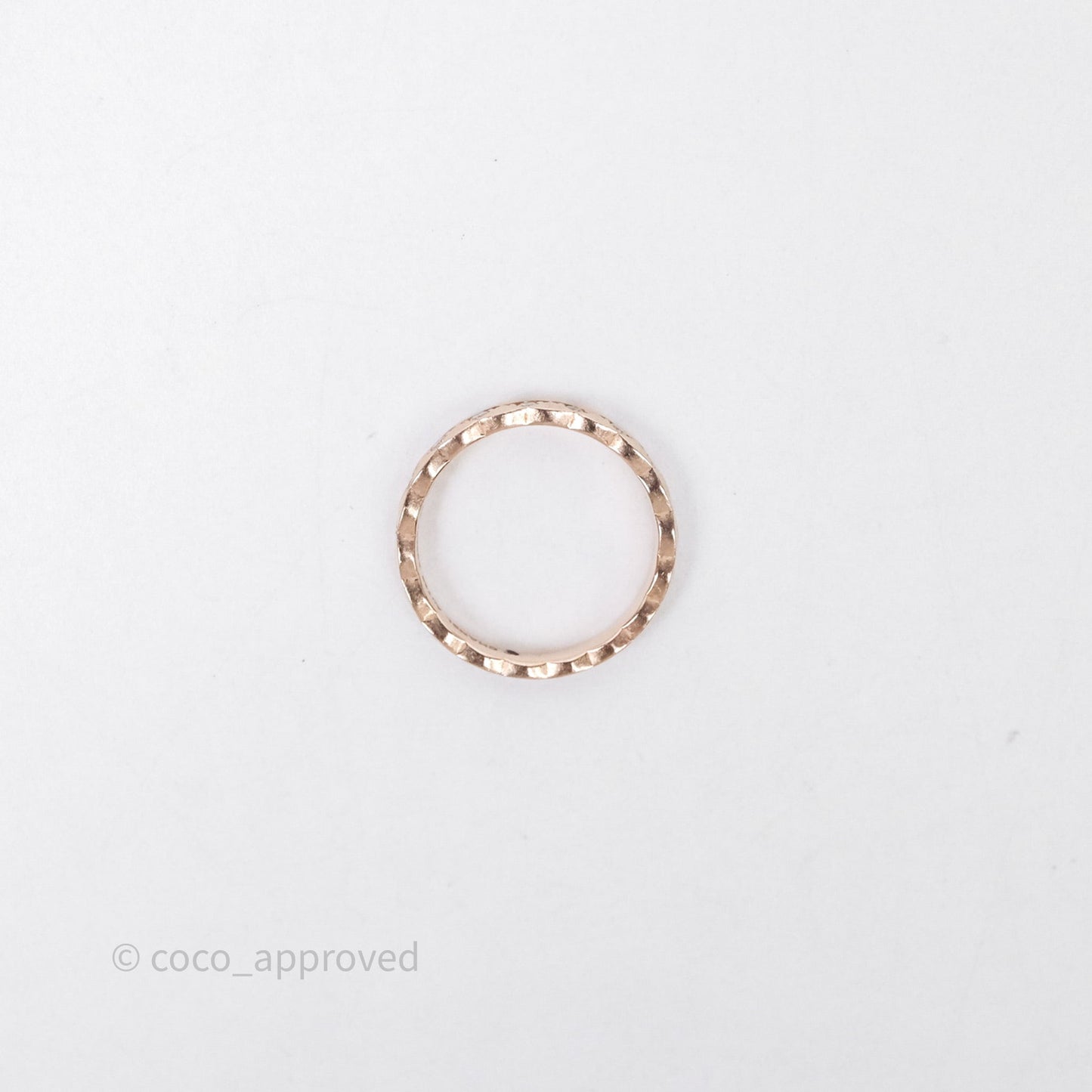 Chanel Coco Crush Ring Diamond Beige Gold Mini Version Size 53