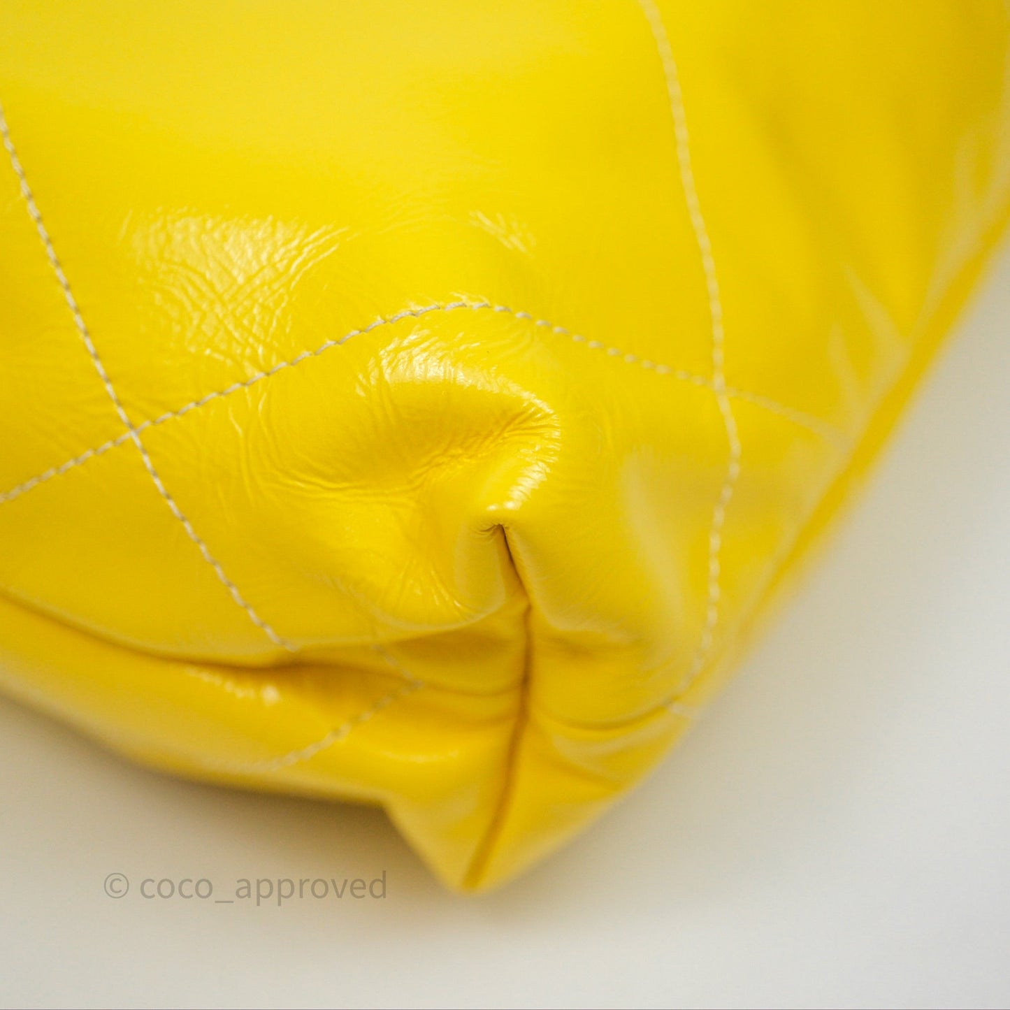 Chanel 22 Small Patent Gradient Calfskin White Yellow