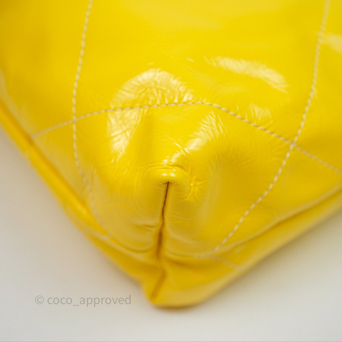 Chanel 22 Small Patent Gradient Calfskin White Yellow
