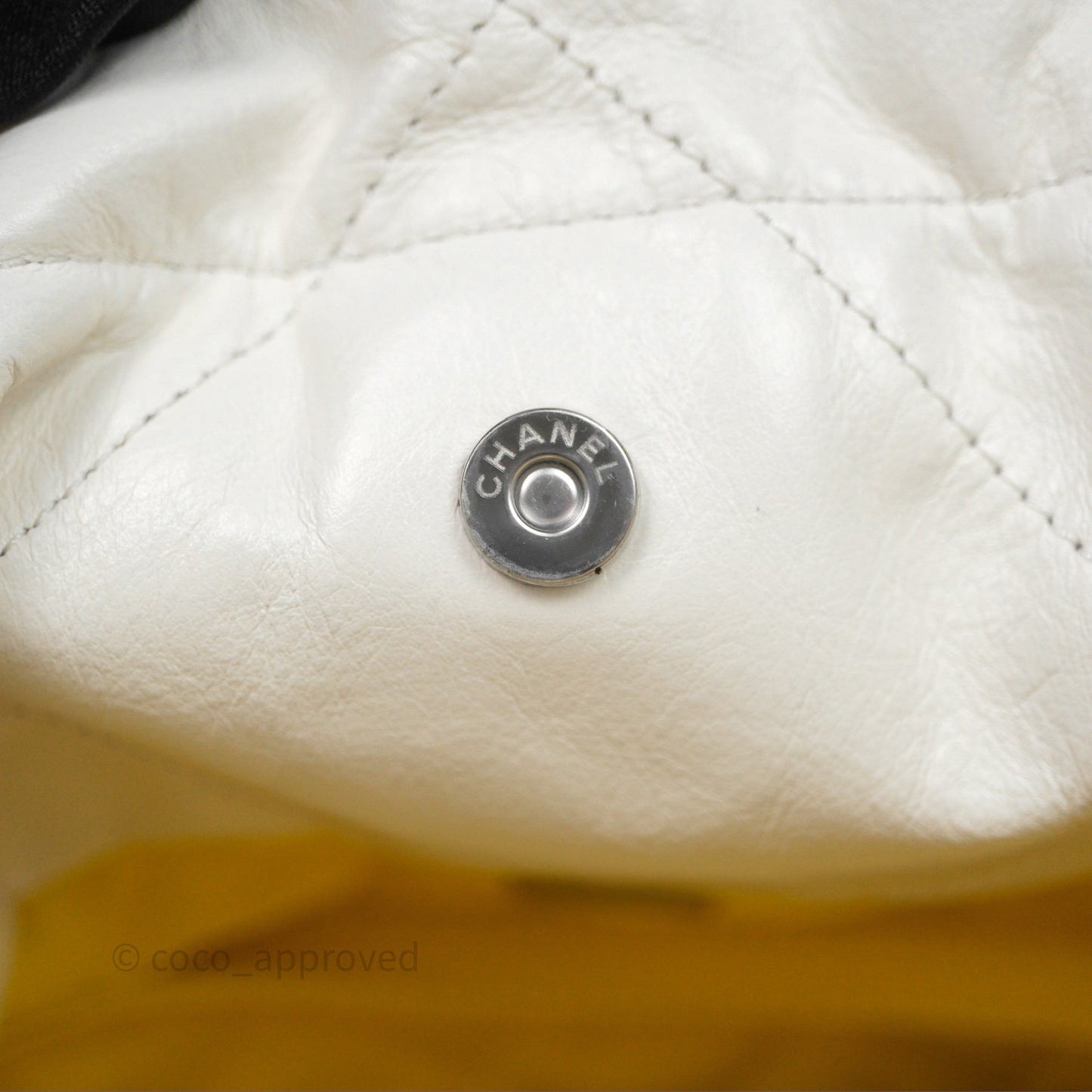Chanel 22 Small Patent Gradient Calfskin White Yellow
