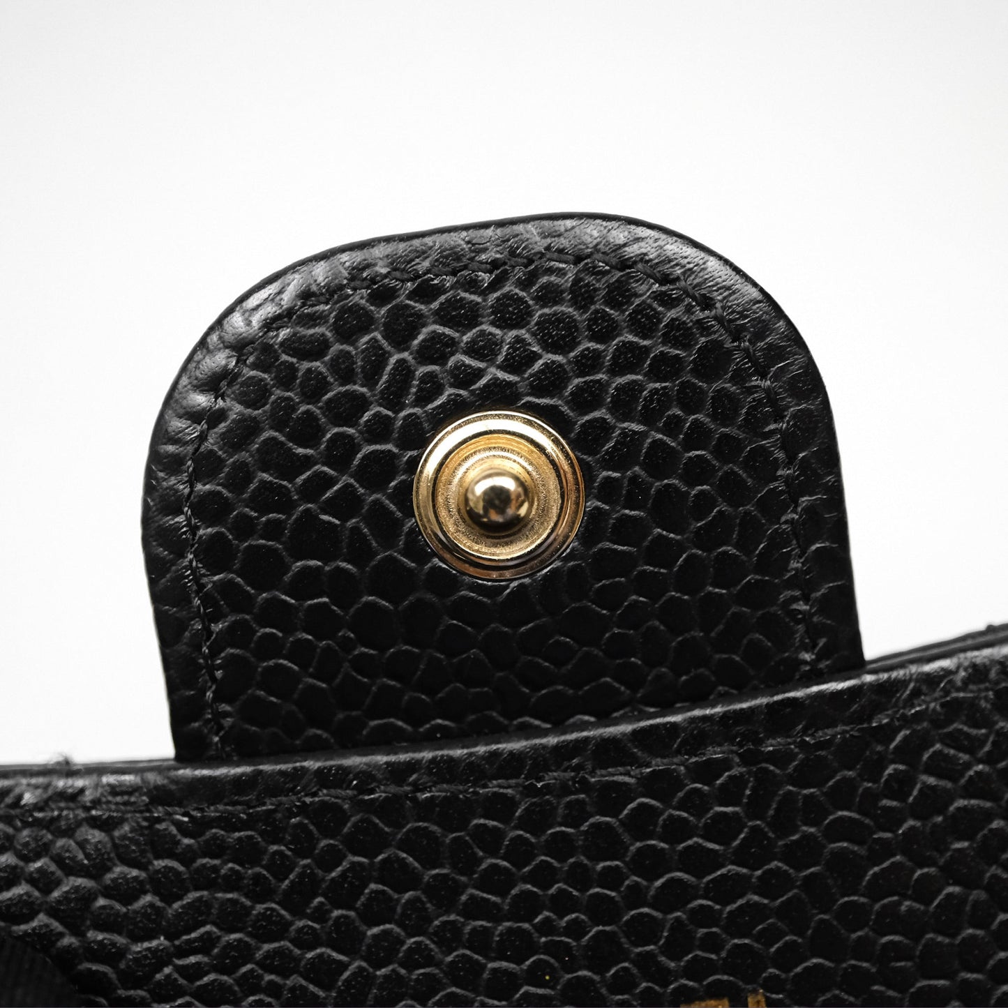 Chanel Quilted Flap Card Holder Caviar Black Gold Hardware