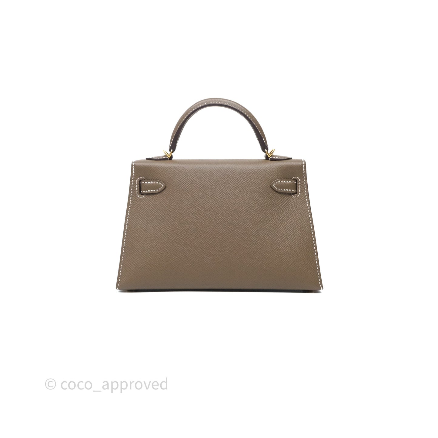 Hermès Mini Kelly II Etoupe Epsom Gold Hardware