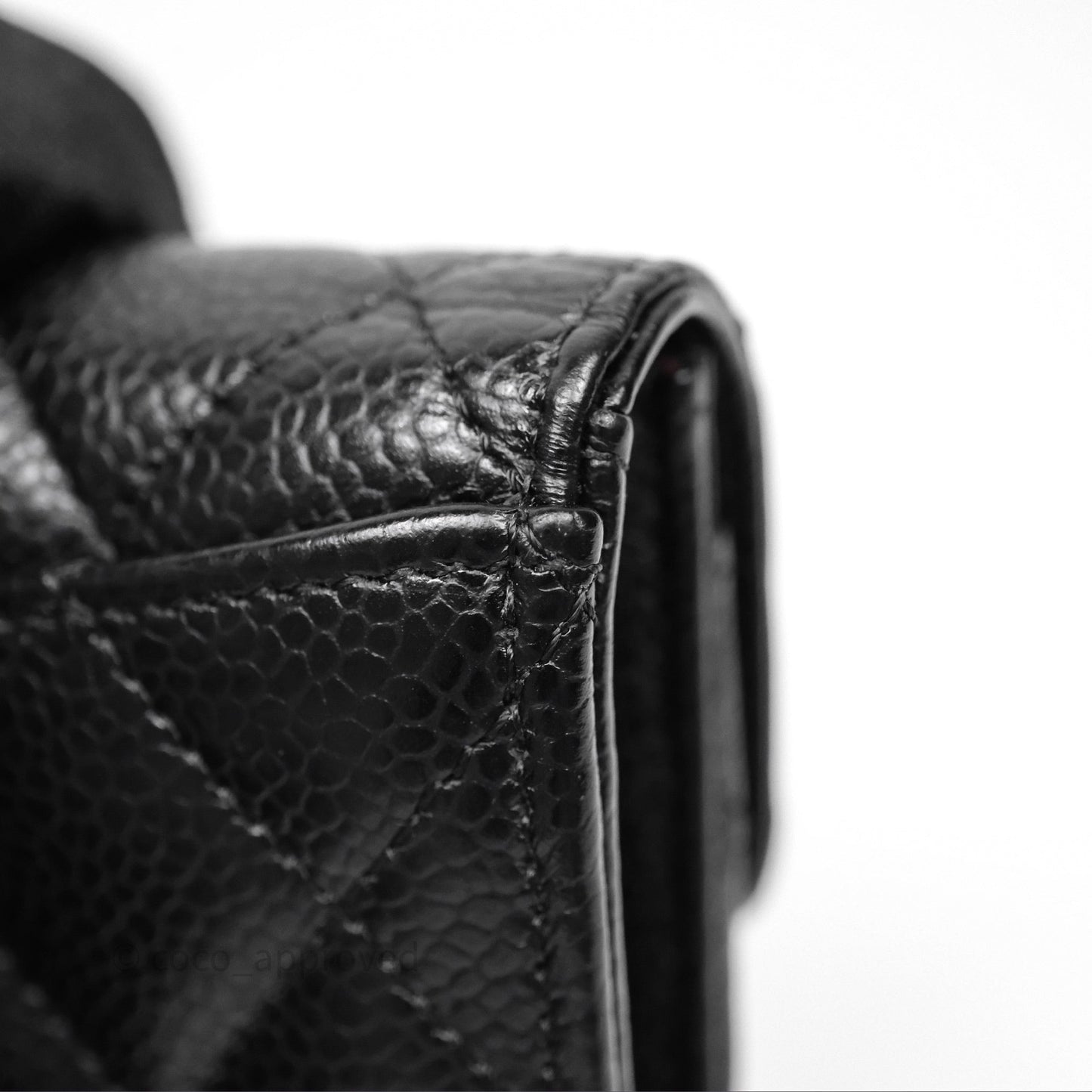 Chanel Quilted Flap Card Holder Caviar Black Gold Hardware