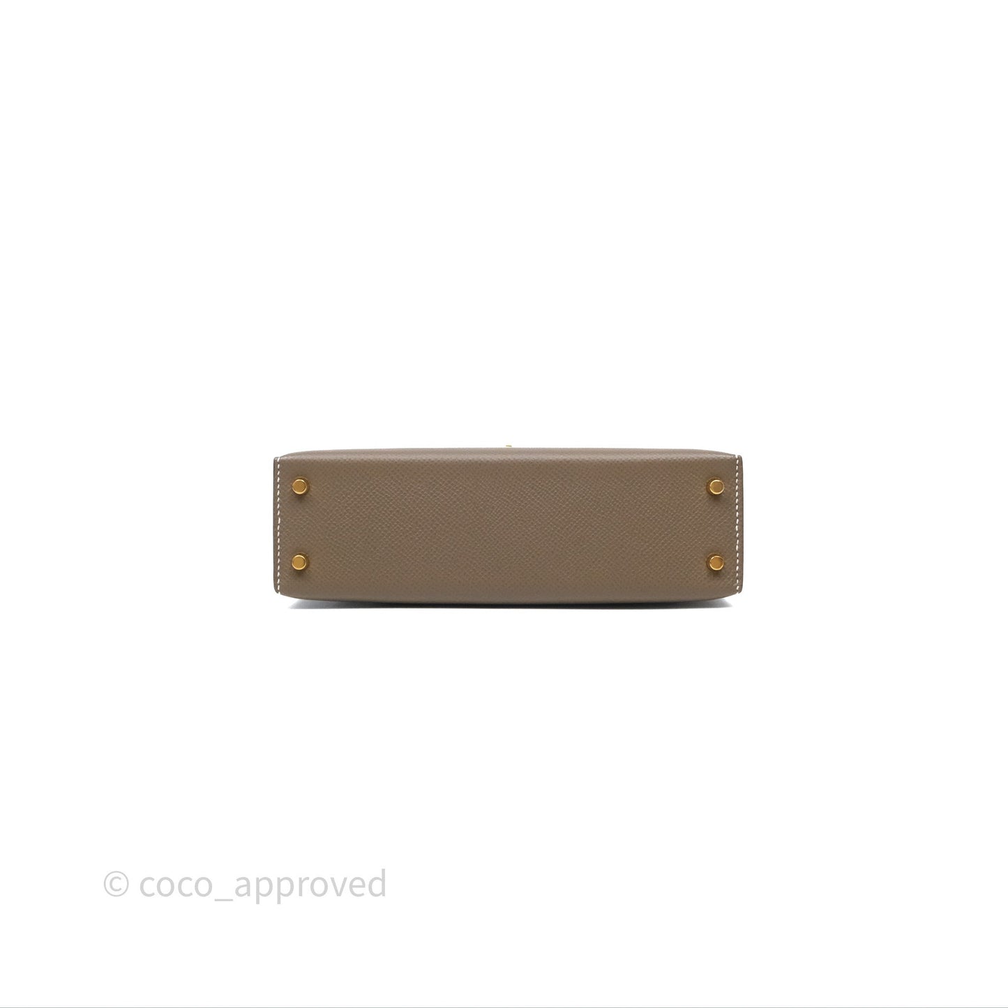 Hermès Mini Kelly II Etoupe Epsom Gold Hardware