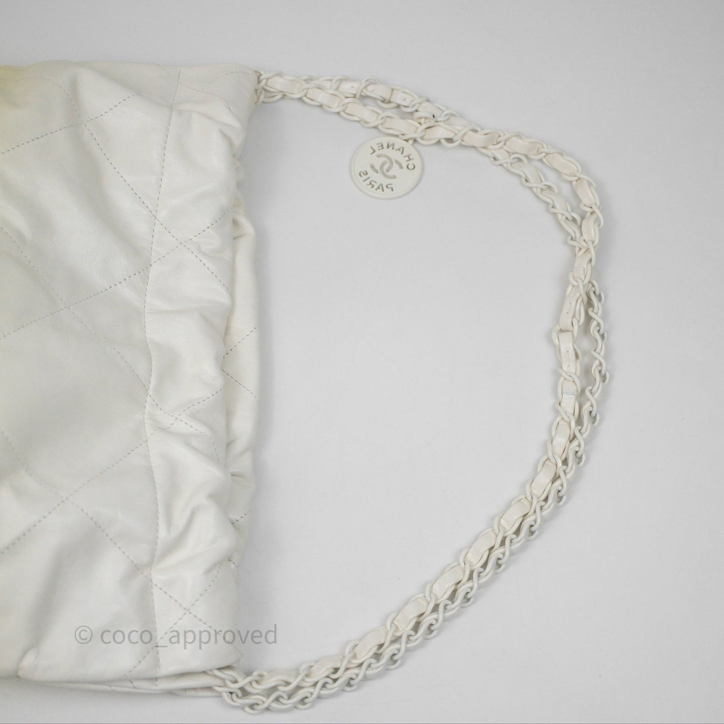 Chanel 22 Small Patent Gradient Calfskin White Yellow