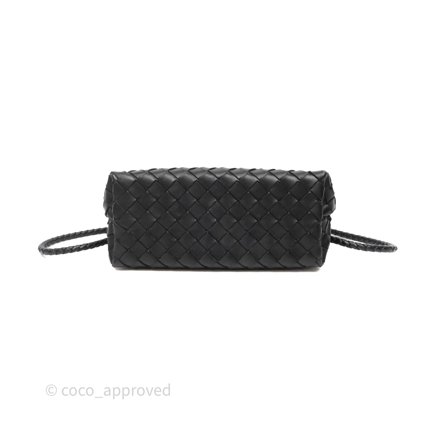 Bottega Veneta Small Andiamo Intrecciato Black Bag Lambskin