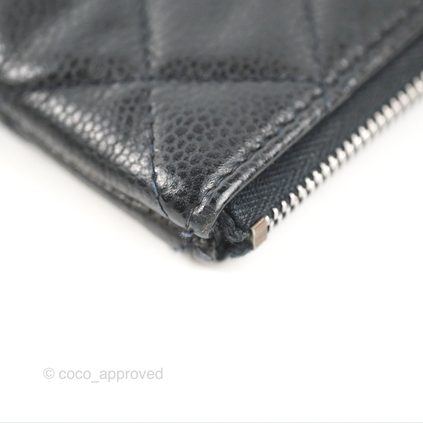 Chanel Medium Classic O Case Quilted Navy Caviar Ruthenium Hardware