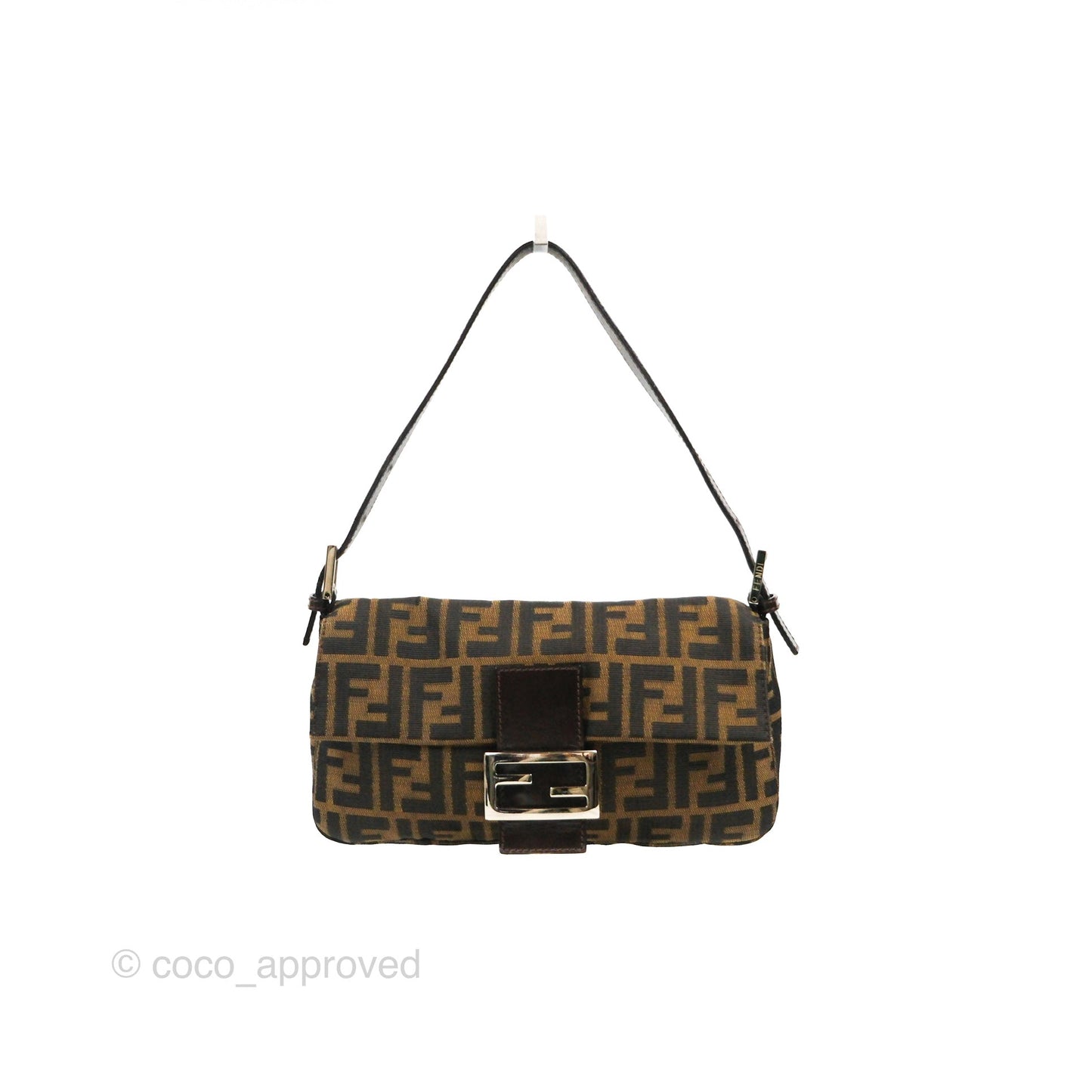 Fendi Vintage Baguette Shoulder Bag Zucca Canvas