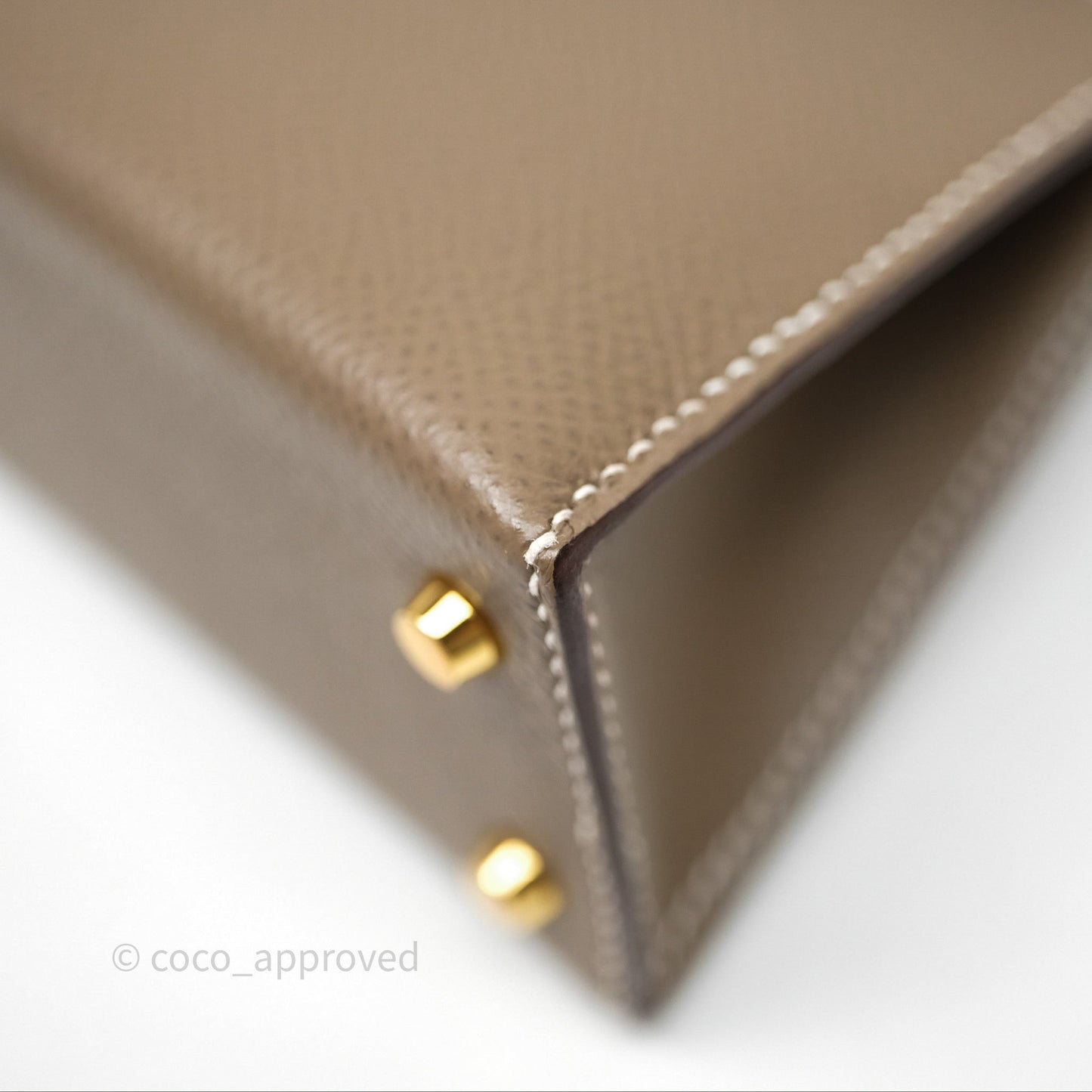 Hermès Mini Kelly II Etoupe Epsom Gold Hardware