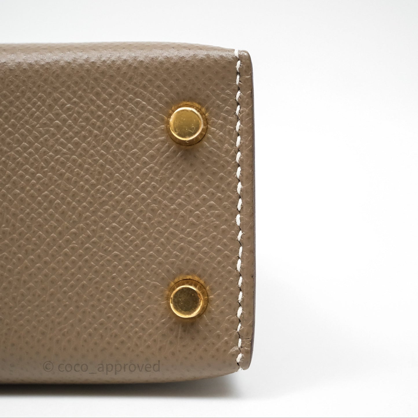 Hermès Mini Kelly II Etoupe Epsom Gold Hardware