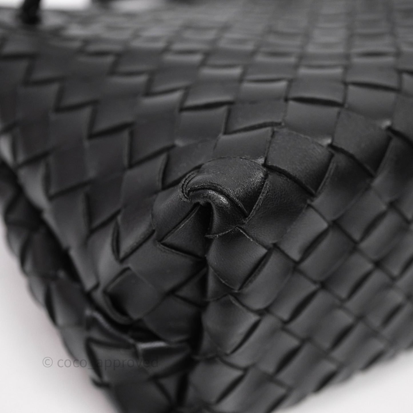 Bottega Veneta Small Andiamo Intrecciato Black Bag Lambskin