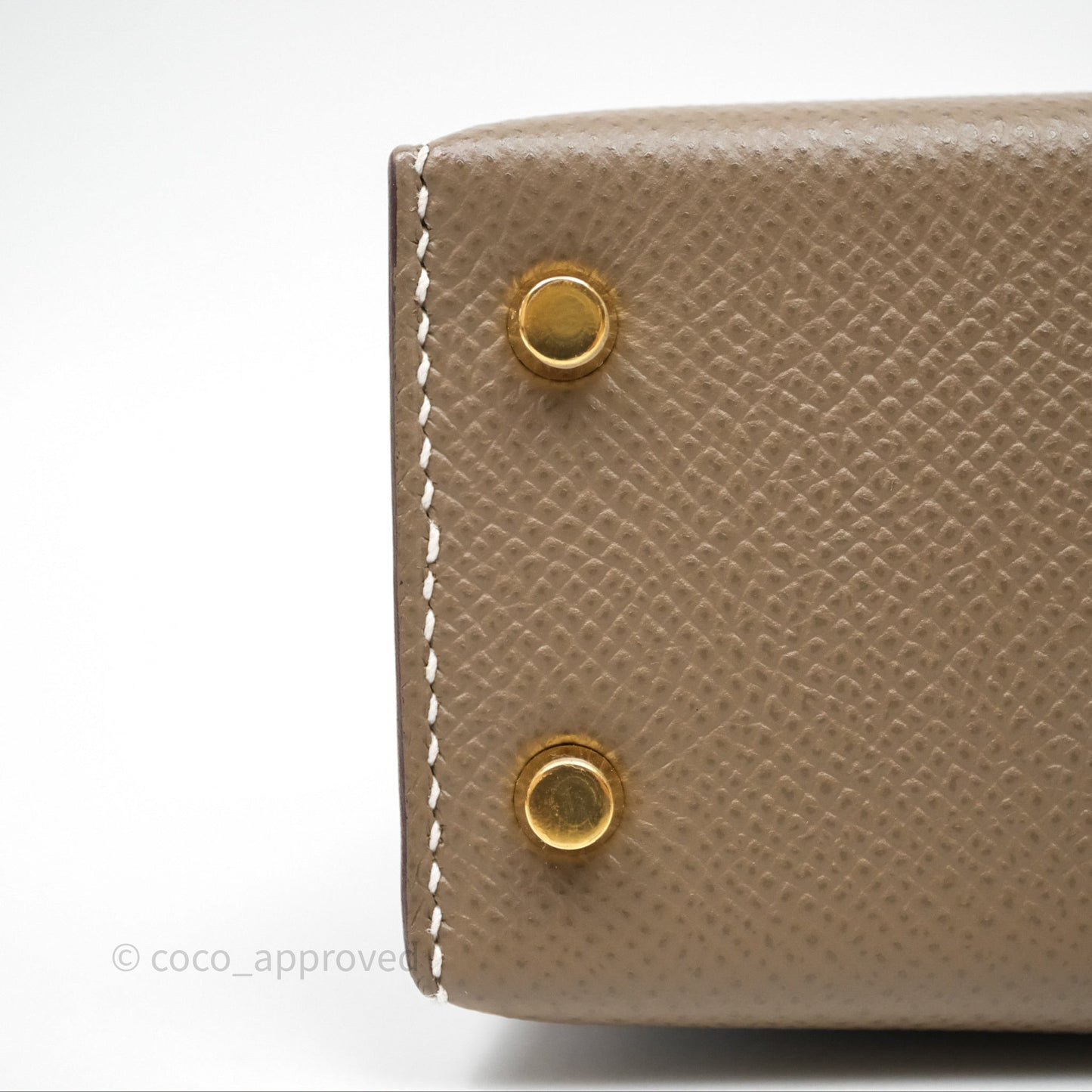 Hermès Mini Kelly II Etoupe Epsom Gold Hardware