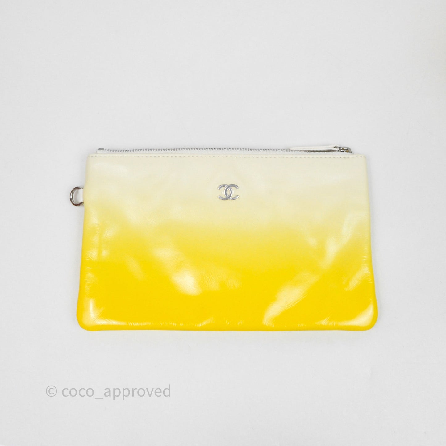 Chanel 22 Small Patent Gradient Calfskin White Yellow