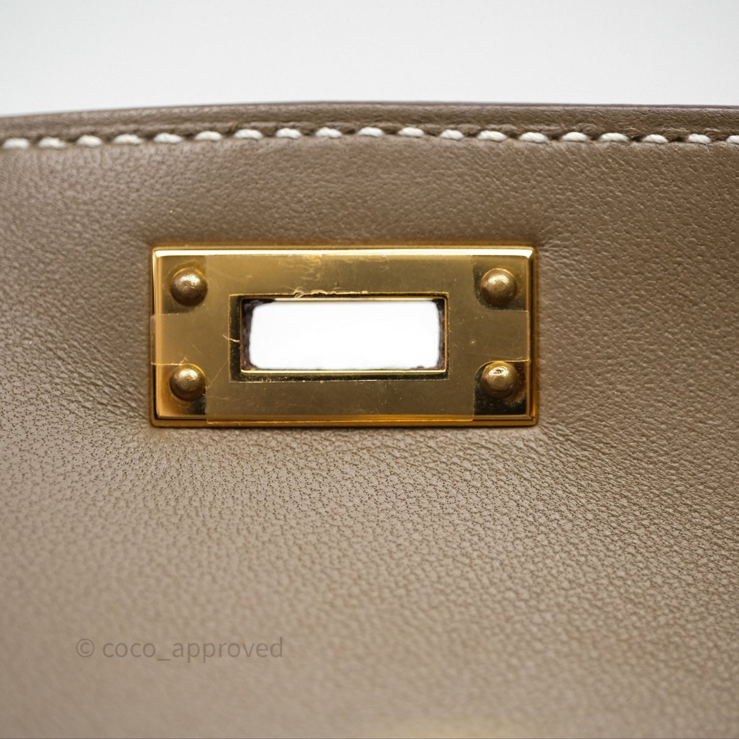 Hermès Mini Kelly II Etoupe Epsom Gold Hardware