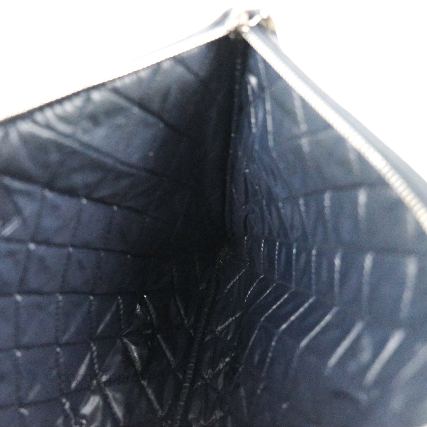 Chanel Medium Classic O Case Quilted Navy Caviar Ruthenium Hardware