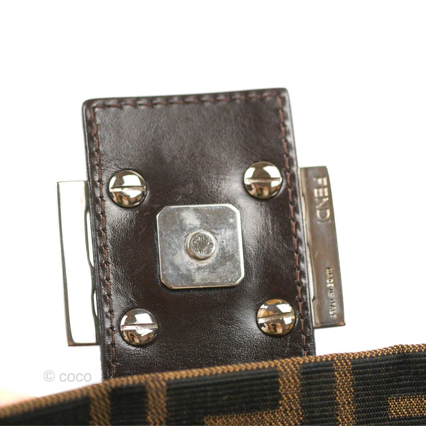 Fendi Vintage Baguette Shoulder Bag Zucca Canvas